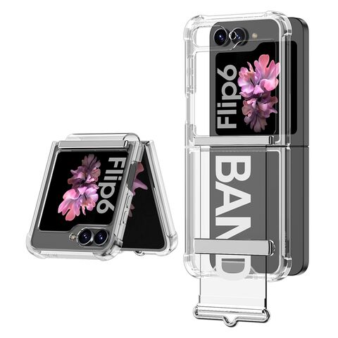 Zastitna futrola providna STRAP - Samsung F741B Galaxy Z Flip 6 5G bela (GKK case) (MS).