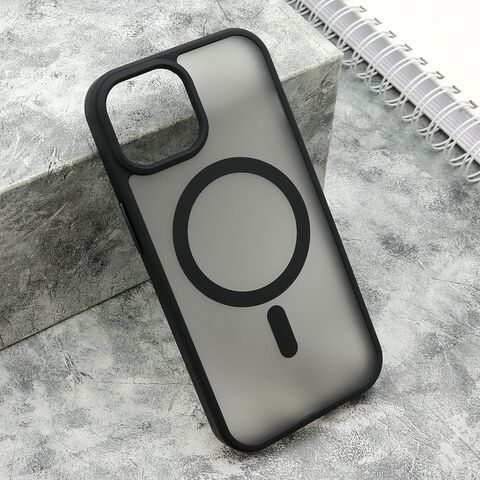 Zastitna futrola SILKY MAGSAFE mat - iPhone 15 crna (MS).