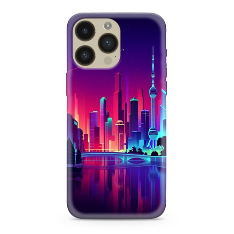 PRINT CLEAR silikonska futrola skin (ultra tanka) NEON WAVE - iPhone 14 Pro Max (6.7) NW05 (MS).