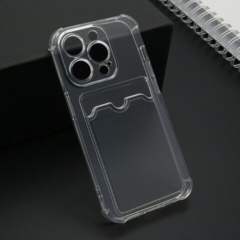 Zastitna futrola Transparent CARD POCKET - iPhone 15 Pro (6.1) providna (MS).
