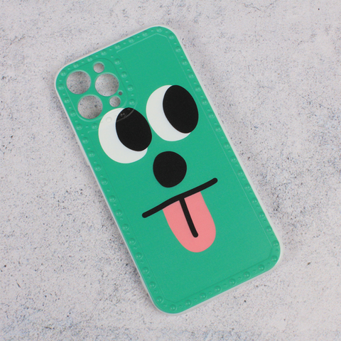Zastitna futrola Smile face - iPhone 12 Pro 6.1 zelena.