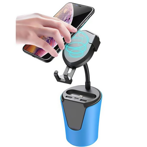 Autostalak Wireless BX9, 10W Fast Charging, 2USB, Type C (PD), plavi.