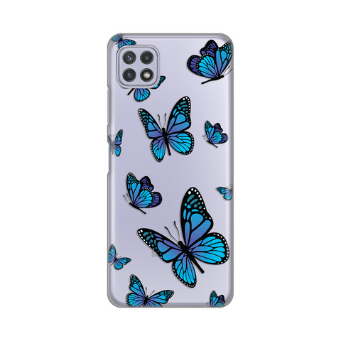 PRINT silikonska futrola skin (ultra tanka) - Samsung A226 Galaxy A22 5G Blue butterfly.