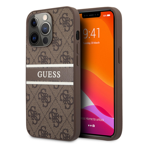 Zastitna futrola Guess Stripe - iPhone 13 Pro braon (GUHCP13L4GDBR).