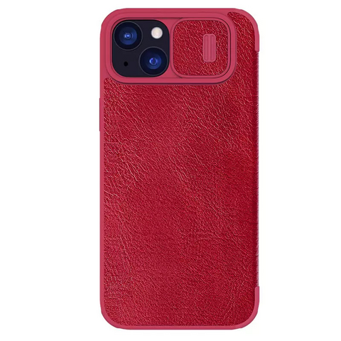 Zastitna futrola Nillkin Qin Pro - iPhone 15 Plus crvena.