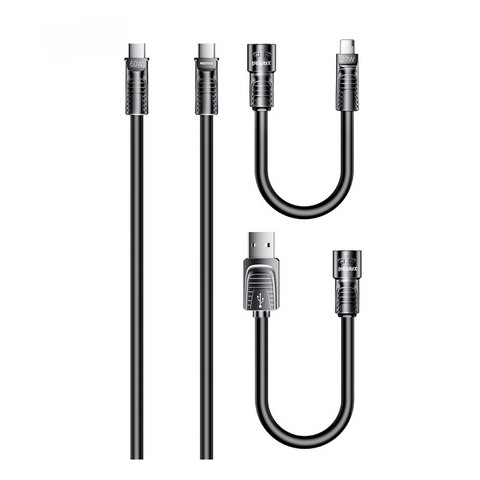 Data kabl REMAX RCC-168 Lyncharge Series 60w 4-in-1 Zinc Alloy crni.