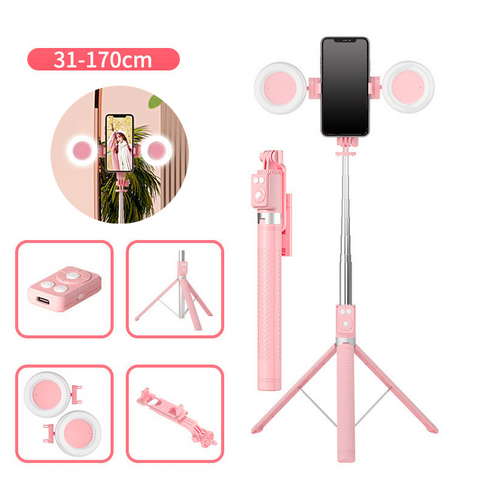Tripod sa LED rasvetom A12 pink. Tripod sa LED rasvetom A12 pink.