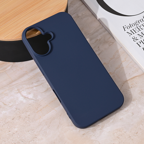 Teracell GIULIETTA silikonska futrola - iPhone 16 6.1 mat tamno plava.