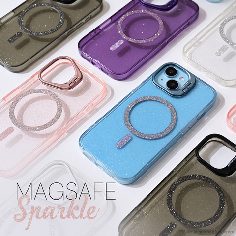 Zastitna futrola Magsafe Sparkle - iPhone 13 Pro crna.