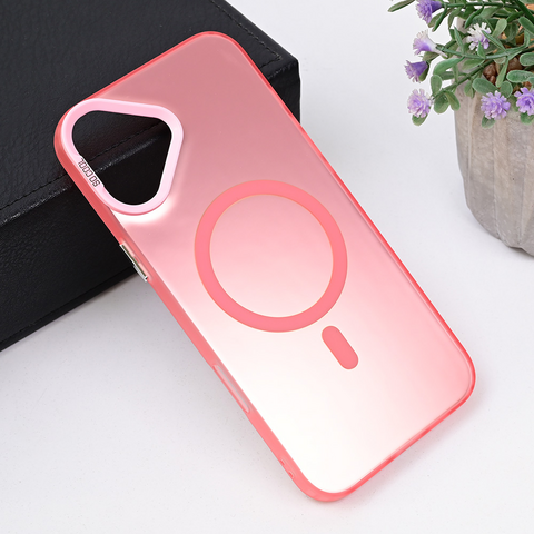 Zastitna futrola Magsafe providna - iPhone 16 Plus 6.7 roze.