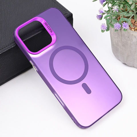 Zastitna futrola Magsafe providna - iPhone 16 Pro Max 6.9 ljubicasta.