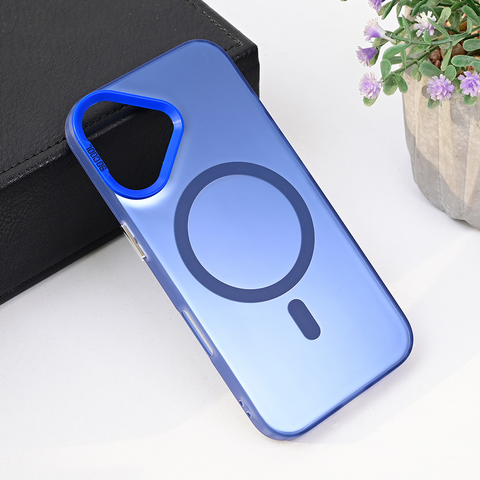 Zastitna futrola Magsafe providna - iPhone 16 6.1 plava.