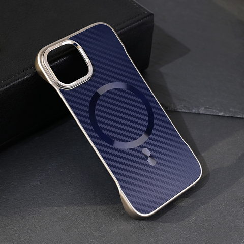 Zastitna futrola Magsafe Carbon - iPhone 13 plava.