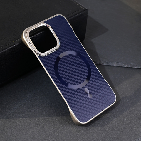 Zastitna futrola Magsafe Carbon - iPhone 13 Pro plava.