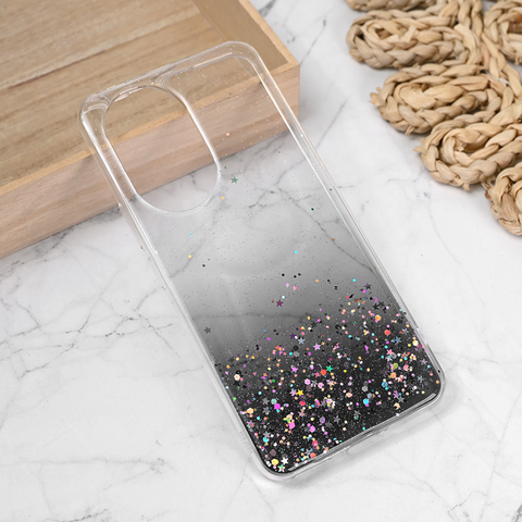 Zastitna silikonska futrola Glitter - Huawei Honor 200 crna.