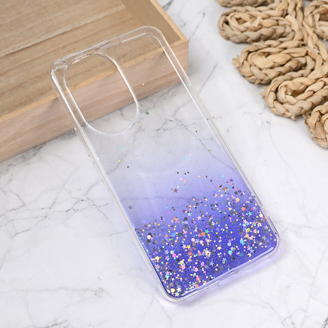 Zastitna silikonska futrola Glitter - Huawei Honor 200 ljubicasta.