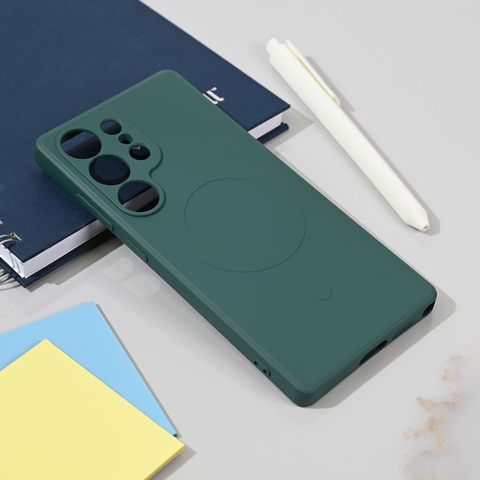 Teracell GIULIETTA silikonska futrola Magsafe - Samsung S938 Galaxy S25 Ultra tamno zelena.