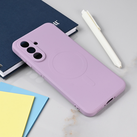 Teracell GIULIETTA silikonska futrola Magsafe - Samsung A566 Galaxy A56 5G ljubicasta.