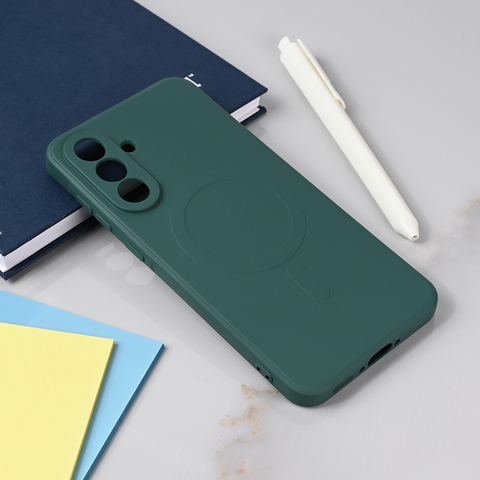 Teracell GIULIETTA silikonska futrola Magsafe - Samsung A566 Galaxy A56 5G tamno zelena.