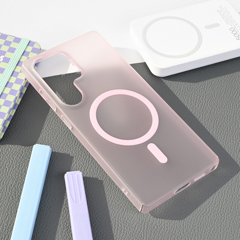 Zastitna futrola Magsafe mat PC - Samsung S938 Galaxy S25 Ultra roze.