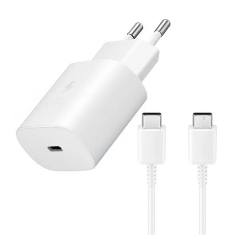 Kucni punjac PD Fast charger 25W 3A PPS - Samsung HQ sa PD Type C kablom CE beli.
