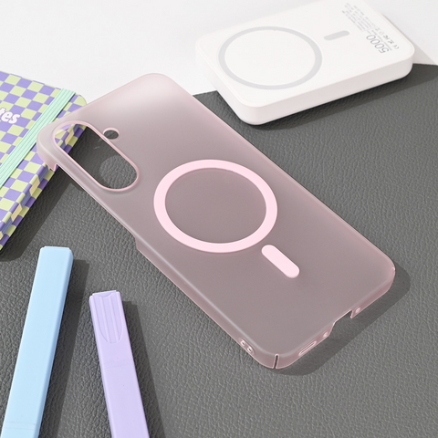 Zastitna futrola Magsafe mat PC - Samsung A566 Galaxy A56 5G roze.