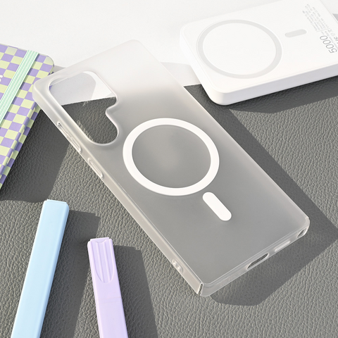 Zastitna futrola Magsafe mat PC - Samsung S938 Galaxy S25 Ultra bela.