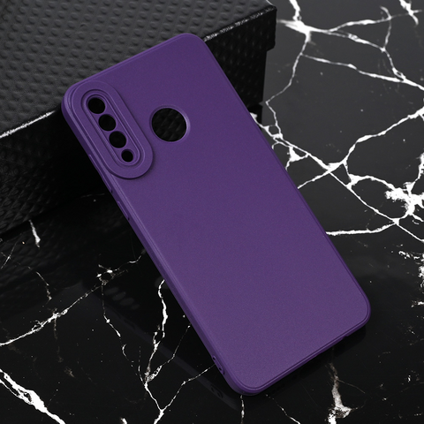 Teracell GIULIETTA silikonska futrola - Huawei P30 Lite mat tamno ljubicasta.