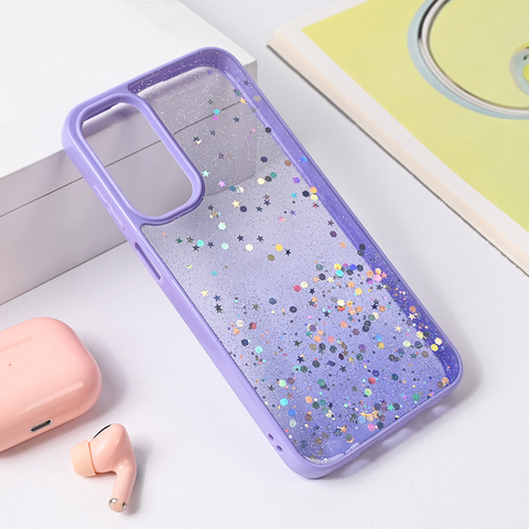 Zastitna futrola okvir Glitter - Samsung A256B Galaxy A25 ljubicasta.