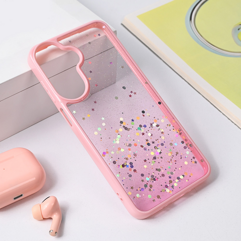 Zastitna futrola okvir Glitter - Samsung A266 Galaxy A26 5G roze.