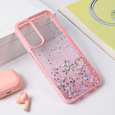 Zastitna futrola okvir Glitter - Samsung A256B Galaxy A25 roze.