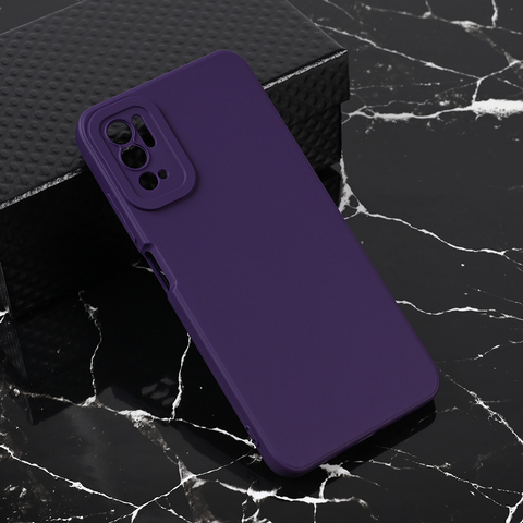 Teracell GIULIETTA silikonska futrola - Xiaomi Redmi Note 10 5G mat tamno ljubicasta.