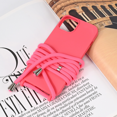 Zastitna futrola Crossbody - iPhone 15 pink.