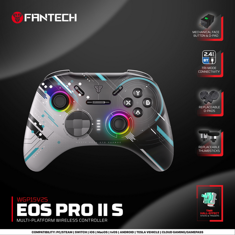 Joypad wireless Fantech WGP15V2S EOS PRO II S Geminus multiplatform RGB crni.