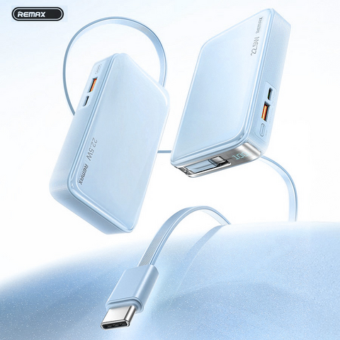Back Up baterija (univerzalna) prenosiva baterija REMAX FCP-25 Fast Charging 22.5W(teleskopski kabl) Type-C 10000mAh plavi.