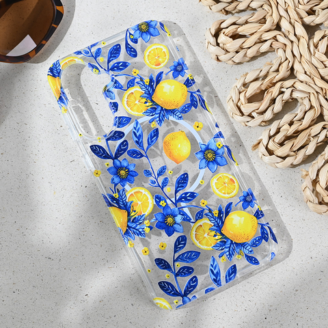 Zastitna futrola print Magsafe - Samsung A366 Galaxy A36 5G Mediteran Lemon.
