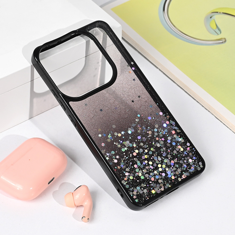 Zastitna futrola okvir Glitter - Xiaomi Redmi Note 14 5G crna.