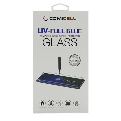 Tempered glass (zastitno staklo za ekran) 3D MINI UV-FULL GLUE - Samsung Galaxy S23 Ultra (bez UV lampe) (MS).