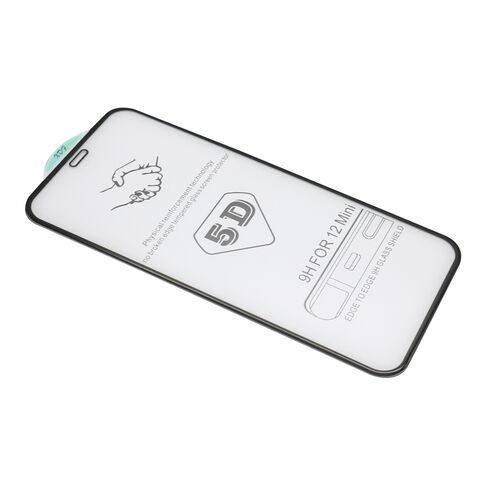 Tempered glass (zastitno staklo za ekran) 5D - Iphone 12 Mini (5.4) crna (MS). Tempered glass (zastitno staklo za ekran) 5D - Iphone 12 Mini (5.4) crna (MS).