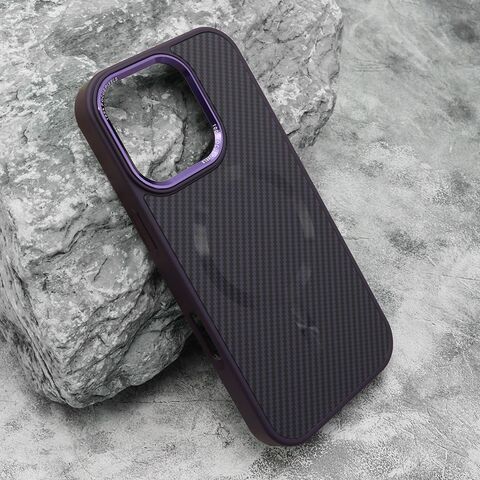 Zastitna futrola CARBON MagSafe - iPhone 16 Pro (6.3) ljubicasta (big camera) (MS).