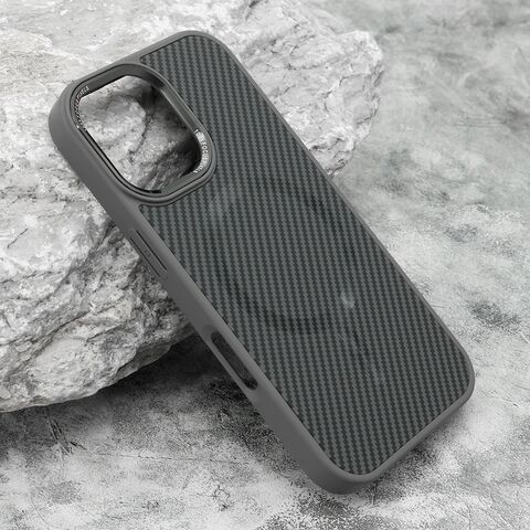 Zastitna futrola CARBON MagSafe - iphone 16 (6.1) siva (big camera) (MS).