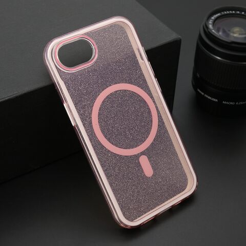 Zastitna futrola CRYSTAL MagSafe - iPhone 16e roze (MS).