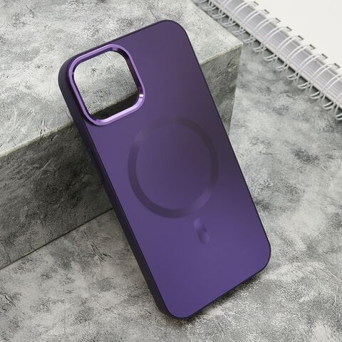 Zastitna futrola COLOR METAL MagSafe - iPhone 14 (6.1) ljubicasta (MS).