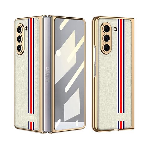 Zastitna futrola ELEGANT RED LINE - Samsung F946 Galaxy Z Fold 5 5G zlatna (GKK case) (MS). Zastitna futrola ELEGANT RED LINE - Samsung F946 Galaxy Z Fold 5 5G zlatna (GKK case) (MS).