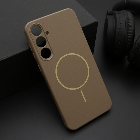 Zastitna futrola JELLY MagSafe - Samsung A556 Galaxy A55 5G tamno zlatna (MS).