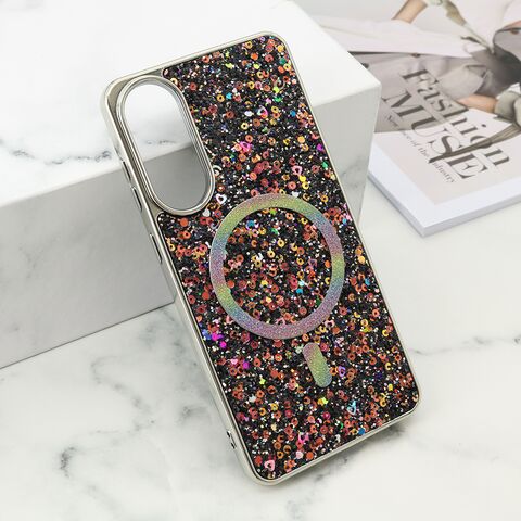 Zastitna futrola GLAM GLOW MagSafe - Samsung S937 Galaxy S25 Edge 5G crna (MS).