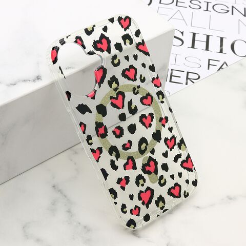 Zastitna futrola LEOPARD MagSafe - iPhone 16 (6.1) roze (MS).