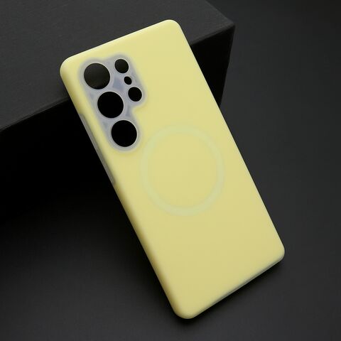 Zastitna futrola PASTEL COLOR MagSafe - Samsung S938 Galaxy S25 Ultra 5G zuta (MS).