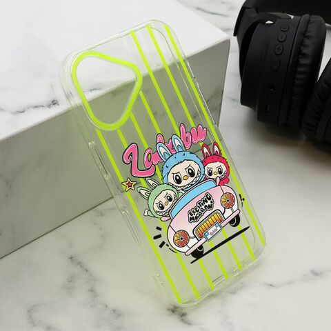 Zastitna futrola print PARTY - iPhone 16 (6.1) zuta LBB004 (MS).