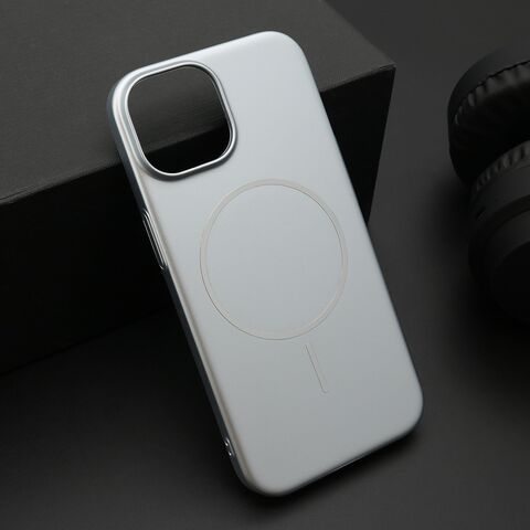 Zastitna futrola PURE mat MagSafe - iPhone 15 srebrna (MS).
